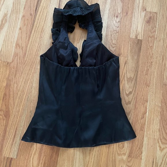 NWT WHBM Silk Ruffle Sleeveless Halter Top - Picture 3 of 8